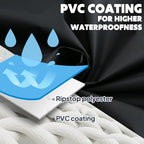 Waterproof Rain Poncho for Women Packable Hooded Raincoat with Pocket (F Black/White)