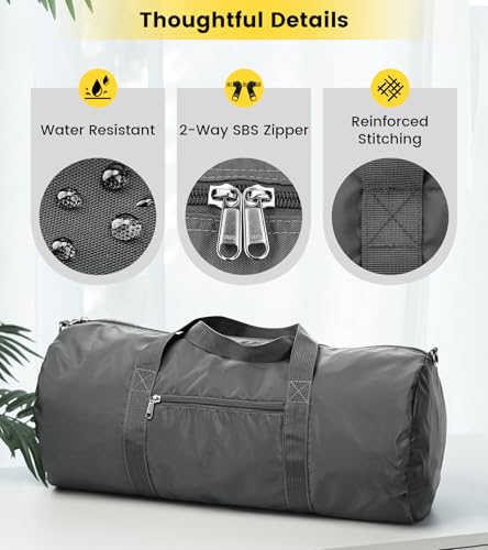 20 Inches Foldable Gym Bag (20 Inches Grey / 20 INCHES)