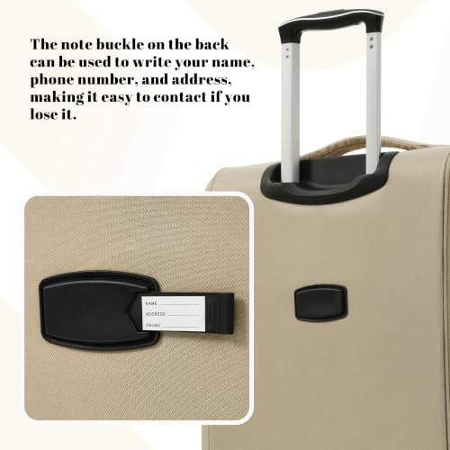 4 Piece Expandable Luggage Set (Softside Luggage(22/26/30) / Khaki+18IN)