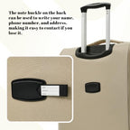 4 Piece Expandable Luggage Set (Softside Luggage(22/26/30) / Khaki+18IN)
