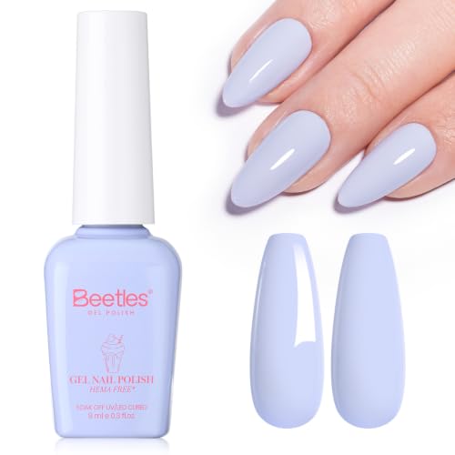 Beetles Blue Gel Nail Polish (D - Pastel Blue | Blueberry Smoothie)