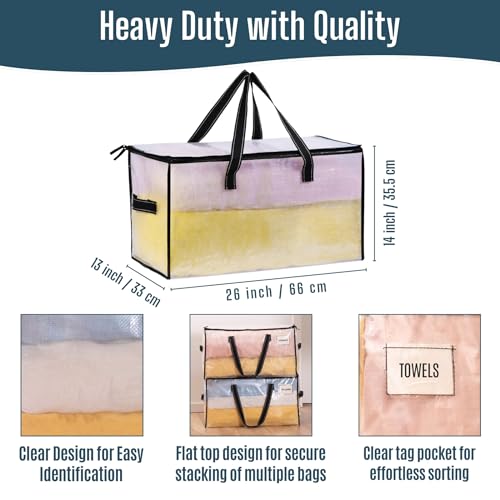 Moving Bags Storage Bags (Clear / 4 Pack)