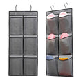 2 Packs Over The Door Hanging Closet Shoes Holder Organizer Shoe Storage Shoe Rack with 6 Pockets