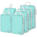 6 Set Compression Packing Cubes (Blue-6pcs / Set of 6)