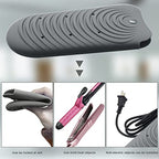 Heat Insulating Silicone Mat Pouch for Hair Styling Tools (Dark Gray)
