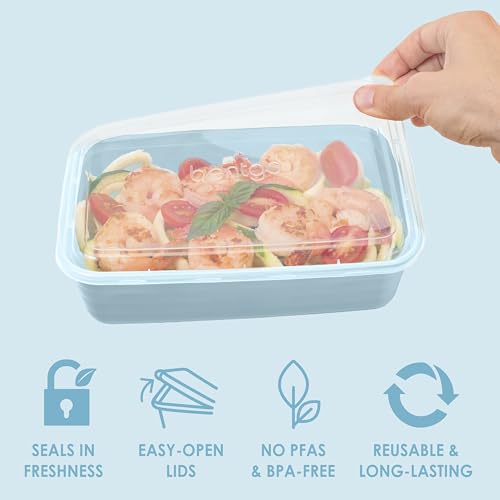Prep Meal Prep Containers with Lids (Sky)