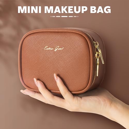 Mini Makeup Bag with Led Mirror (Brown)