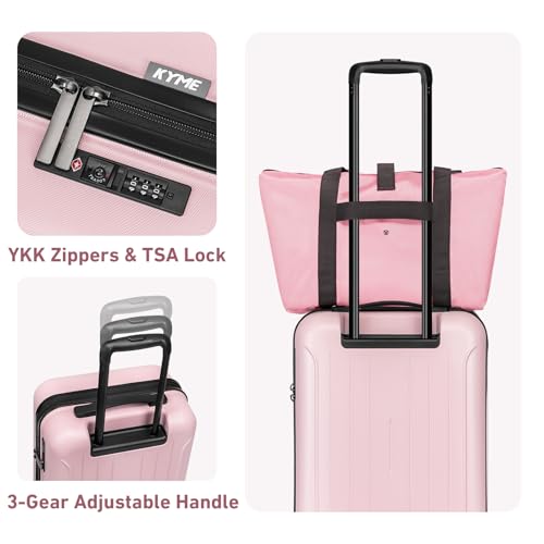 Carry On Luggage Sets 3 Piece 20 Inch Suitcase Set with Duffel Bag (Pink / 3Pcs Set(DB/TB/20))