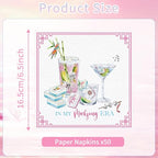 50 Pcs Mahjong Cocktail Napkins (Mahjong)