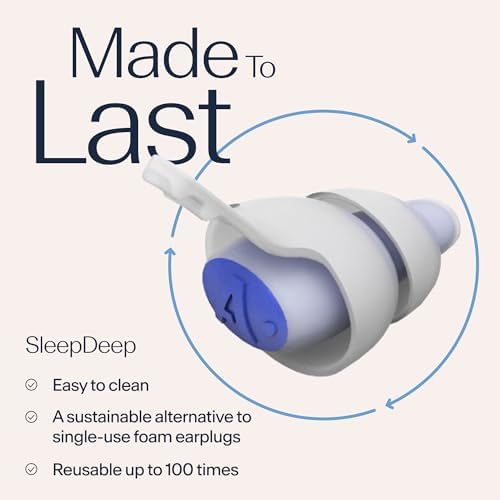 Alpine SleepDeep Reusable Earplugs for Sleeping (S + L)