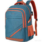 Durable Waterproof Travel Laptop Backpack 17.3 inch (A1-peacock Blue)