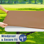 2 Pack Rectangle Spandex Fitted Table Cloth (Khaki / 48" x 30" (Rectangular))