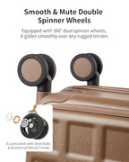 Expandable Top Opening 28 Inch Checked Luggage with Spinner Wheels (Chocolate Brown / 28-Inch Checked-Large)