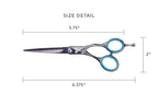 Cricket Shear Xpressions 5.75" Professional Hair Cutting Scissors - Barber Scissors, Japanese Stainless Steel, Comfort Silencer, Ideal for Stylists and Home Use, Greyzilla