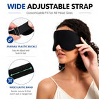 Sleep Mask with Deep Contoured Eye Cups (A1 Black)