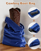 4 Pcs Shoe Bags for Travel (Palace Blue / 21.2"x13.3")