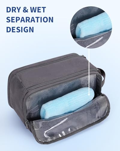 Travel Toiletry Bag for Men (L, Grey / Large)