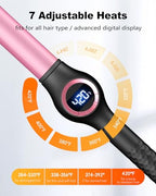1 Inch Curling Wand for Long Hair (1" Pink&Black)