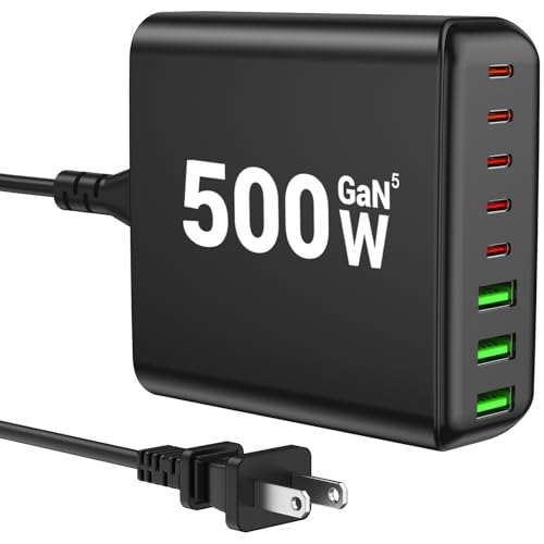 500W USB C Charger Block (BLACK)
