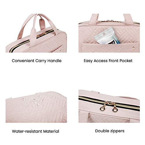 Toiletry Bag Travel Bag with Hanging Hook (Medium / Baby Pink)
