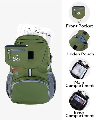 Small Lightweight Packable Backpack (New-amry Green)