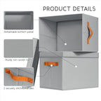 Storage Bins with Lids (Grey / XL(6-Pack))