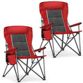 Oversized Camping Chair for Adult Lawn Chair for Outdoor Camping (Red-2)