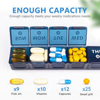 2 Pack Weekly Large Pill Organizer (Blue-purple)