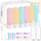 20 Pack Travel Bottles Set for Toiletries (multi-color B)