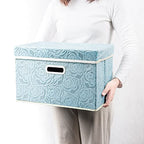 Stackable Storage Cubes with Lids [5 (Blue / Medium(5-Pack))