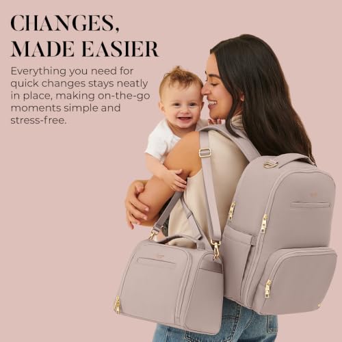New Classic Diaper Bag Backpack with 15 Pockets (Black)