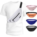 Large White Crossbody Bags for Women Fanny Pack with 4 (Top Zip White / Large)