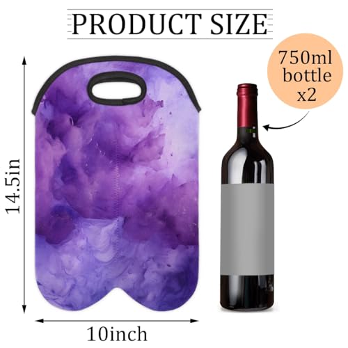 Wine Carrier Tote Personalized Bag for 2 Bottles (Style 9 / 10*14.5)