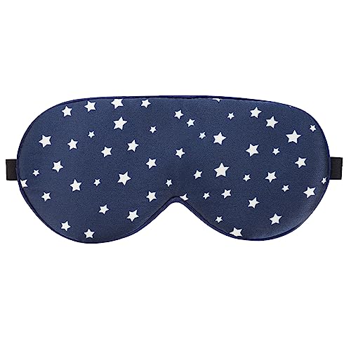 Natural Silk Sleep Mask (Blue Stars)
