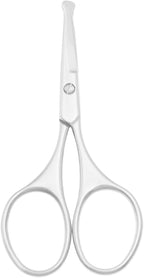 Multicolor Professional Grooming Scissors for Personal Care Facial Hair Removal and Ear Nose Eyebrow Trimming Stainless Steel Fine Straight Tip Scissors 3.9 Inch (Silver Set D)