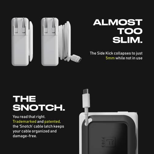 Reel The Side Kick Collapsible Charger Organizer and Travel Accessory (White)