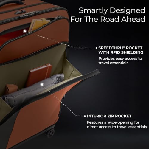 ZDX Large Expandable Spinner (29" Softside Checked / Orange)