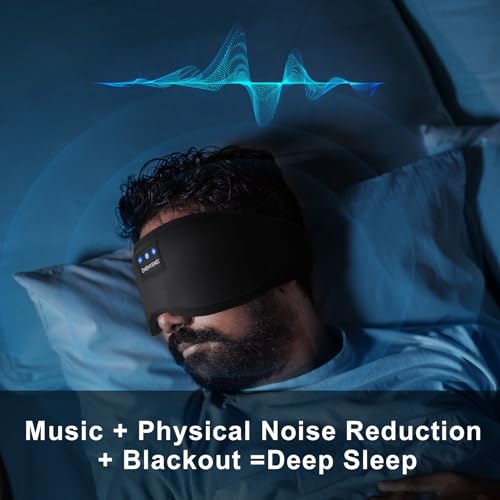 Sleep Mask with Bluetooth 5.4 Headphones (Deep Black)
