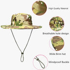 Sun Hats for Men Women Safari Hat Foldable Fishing Hat UPF 50+ Bucket Hat (1pack-green Camo)