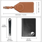 Passport Holder With Luggage Tag (Brown & Black)