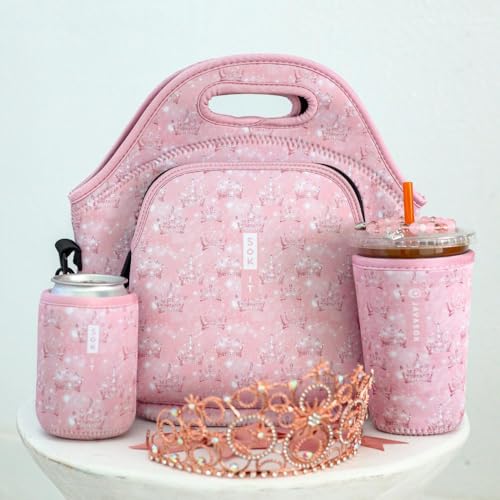 LunchTote Zippered Bag Insulated Neoprene Caddy (Wand of a Kind / X-Large 6.5 Quart Lunch Tote)