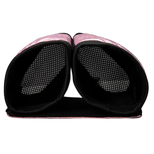Luggage Travel Cup Holder Free Hand Drink Carrier (Hook & Loop: Glitter Pink)