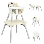 High Chair 5 in 1 Convertible Highchair for Babies & Toddlers (Beige)