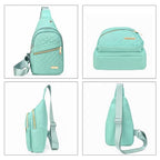 Small Sling Bag For Women Men Casual Crossbody Sling Backpack (Green-8003)