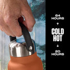 Recycled Stainless Steel Explorer with Insulated Lid and Handle (40 Ounces / Carnelian)