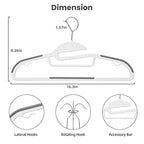 Plastic Hangers 50 Pack with Non (White / 50 pack)