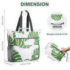 Beach Bag Waterproof Sandproof Large Capacity Foldable for Women (Leaf / 35L)