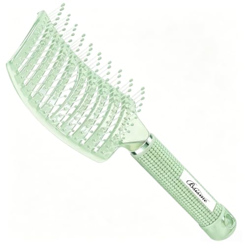 Hair Brush with Hair Clips (Green)
