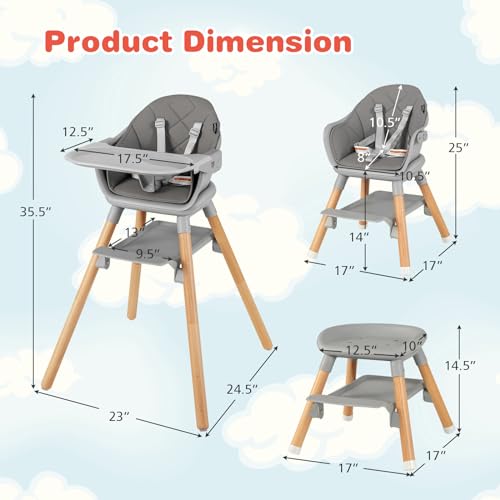 Baby High Chair (Dark Gray)