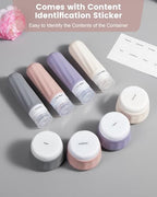 Travel Size Toiletries 8 Pack (3oz bottle 3oz jar / Red Rock)